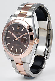 Rolex Oyster Perpetual DateJust 41mm 18K/SS Everose Gold - 126301 - Chocolate Dial
