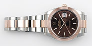 Rolex Oyster Perpetual DateJust 41mm 18K/SS Everose Gold - 126301 - Chocolate Dial