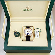 Rolex 39mm Cellini Moonphase 18K Everose Gold - White Dial 50535